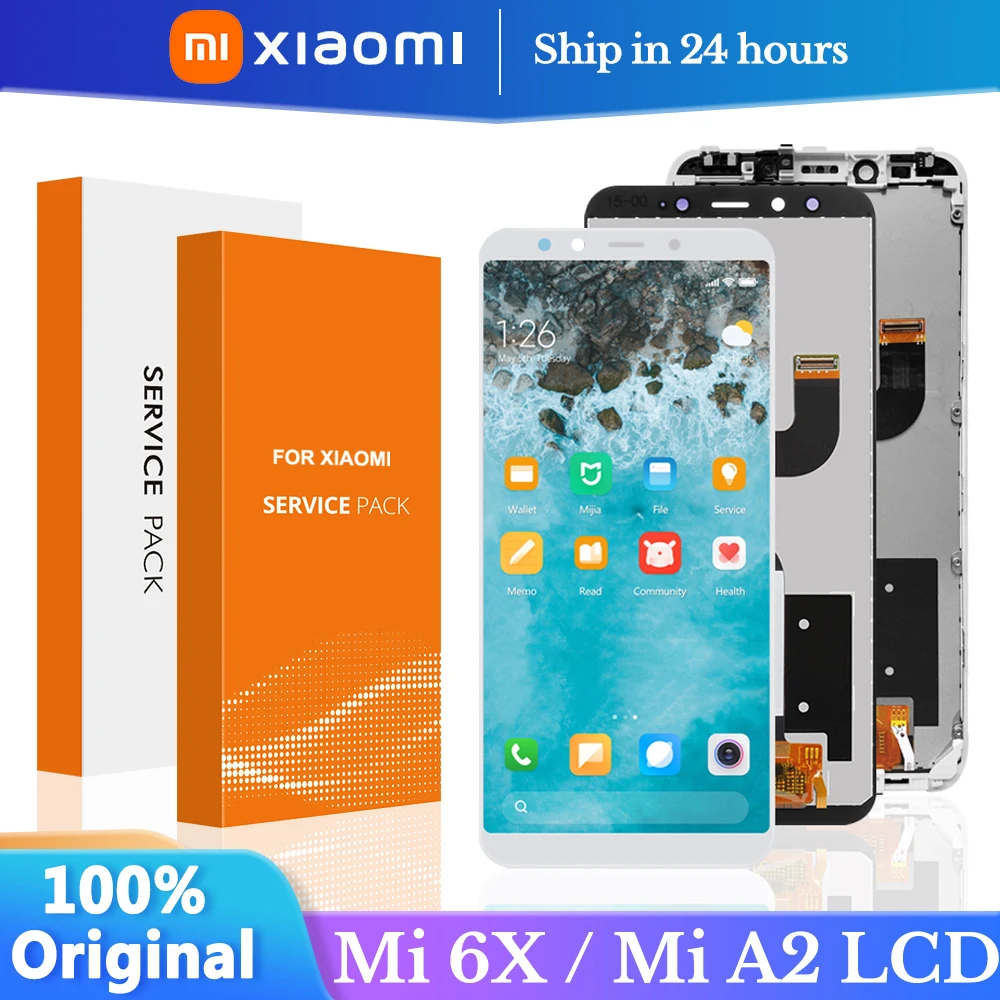 ЖК-дисплей с рамкой для XiaoMi Mi A2 MIA2 5 99 дюйма качество AAA экран дигитайзер Замена 6X в