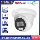 Оригинальная IP-камера Dahua, 5 МП, IPC-HDW3549TM-AS-LED Full Color WizSense, сетевая камера POE для наружного домашнего видеонаблюдения, камера видеонаблюдения