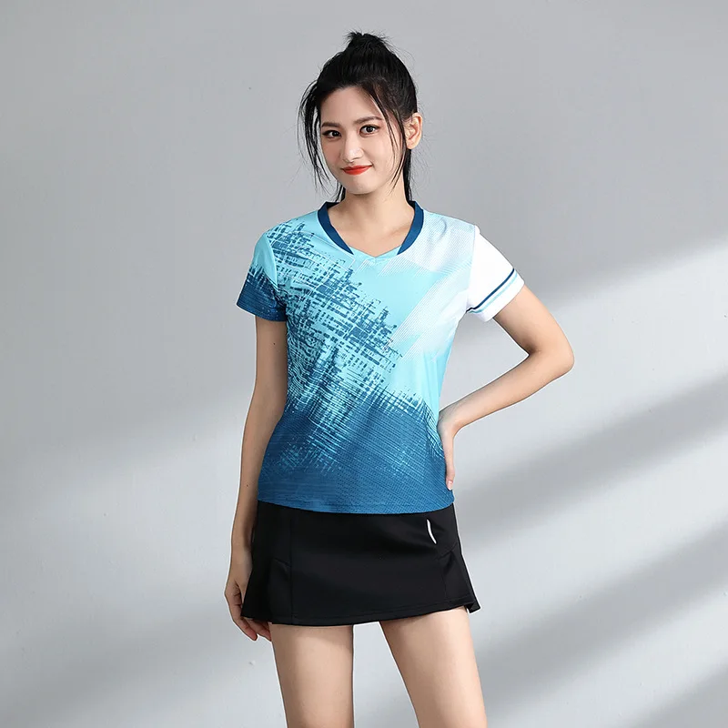 New Sports Tennis T Shirts Men Women Badminton T Set Table Tennis Uniforms Girls Ping Pong Jerseys Gym Sports Suit Qucik Dry