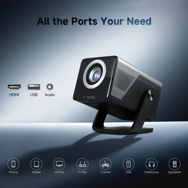 Фото Проектор Tripsky Google TV OS с поддержкой 4K, умный проектор с Wi-Fi и Bluetooth, для просмотра фильмов на открытом воздухе, 800 ANSI, с автофокусом №5