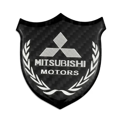 Значок Mitsubishi карбон