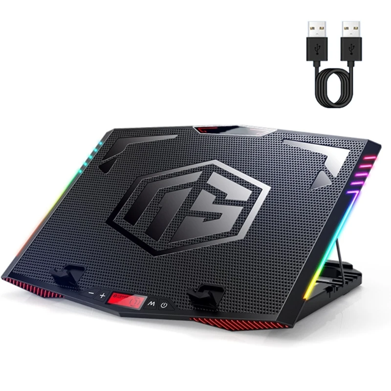 

RGB Laptop Cooling Pad Gaming Laptop Cooler LaptopLED Fans Cooling Stand