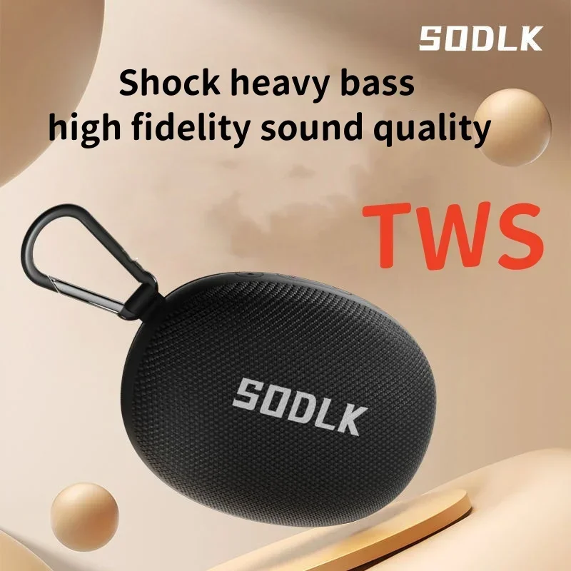 Фото Портативная беспроводная Bluetooth-колонка SODLK TX7 для активного отдыха, с мощными басами, TWS, водонепроницаемая (IPX7), для походов и активного отдыха на природе. №4