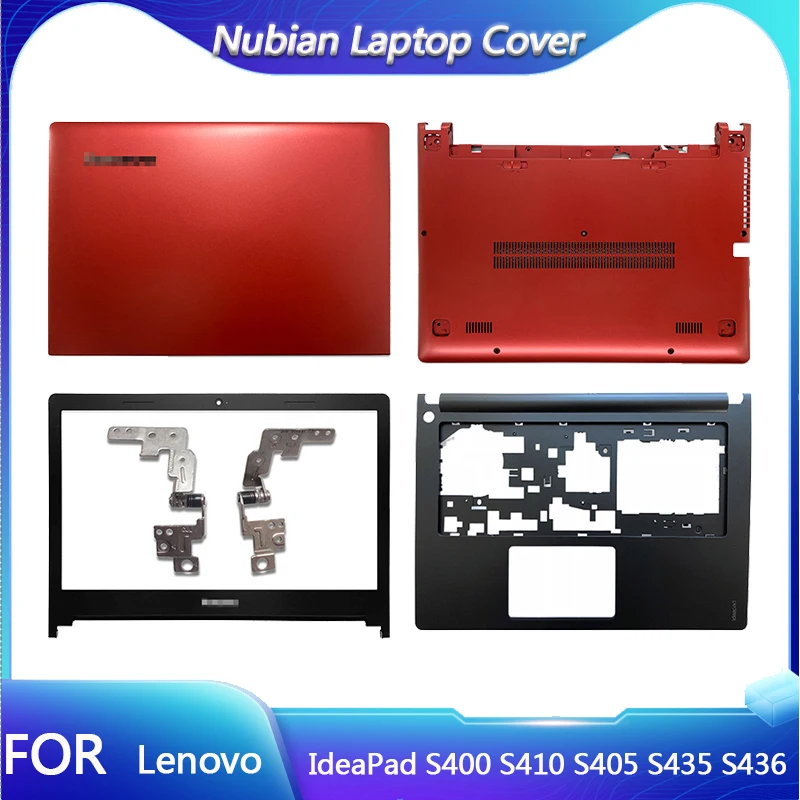 

New Laptop LCD Back Cover/Front Bezel/Palmrest/Bottom Case Top Case For Lenovo IdeaPad S400 S410 S405 S435 S436 Red Non Touch