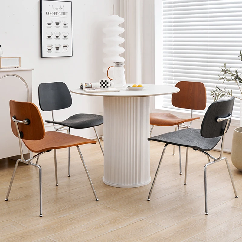 Обеденный стул в скандинавском стиле современный минималистичный деревянный