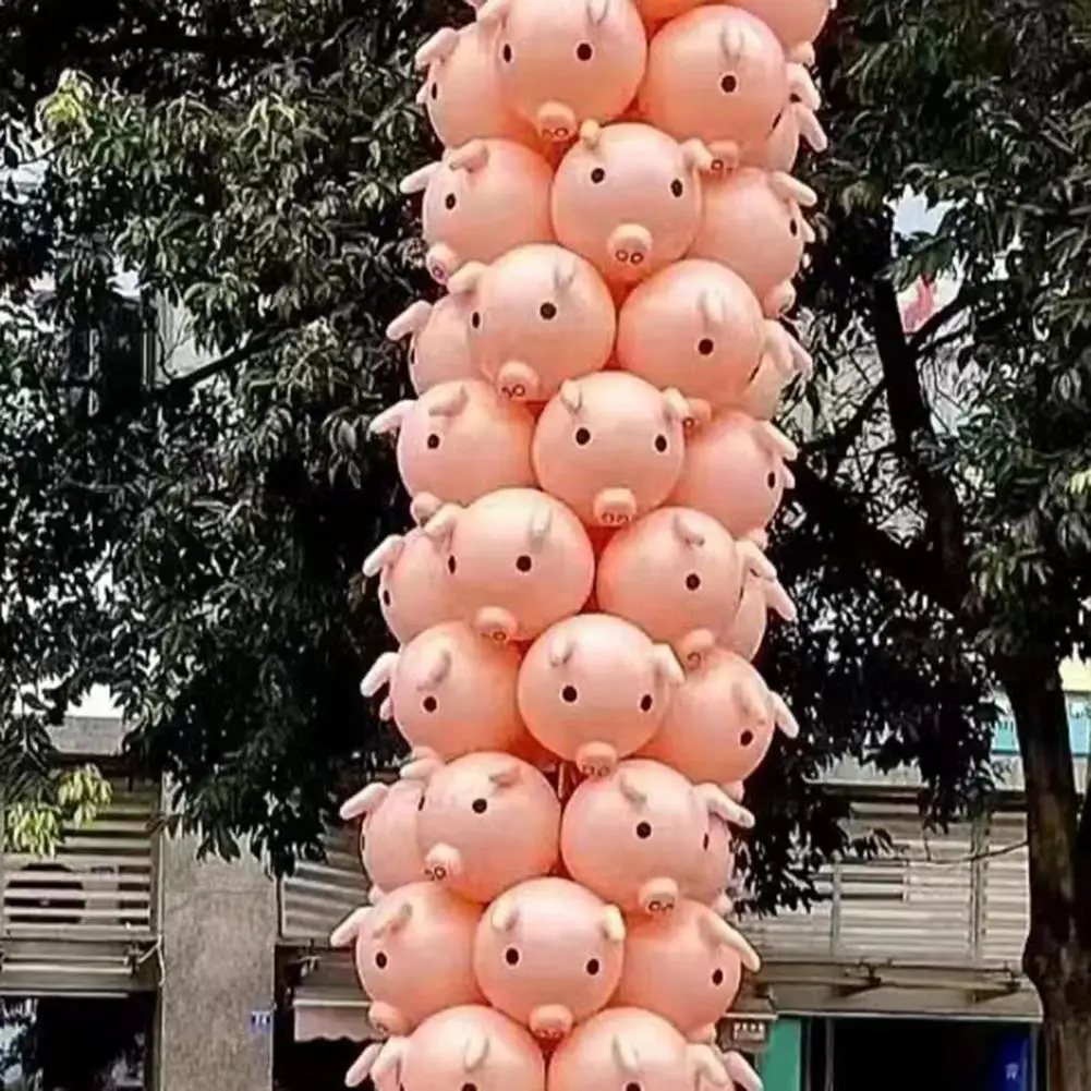 

Надувная игрушка-палочка, милая очаровательная надувная голова свиньи в форме животного, подарок на день рождения, надувная голова свиньи, ...