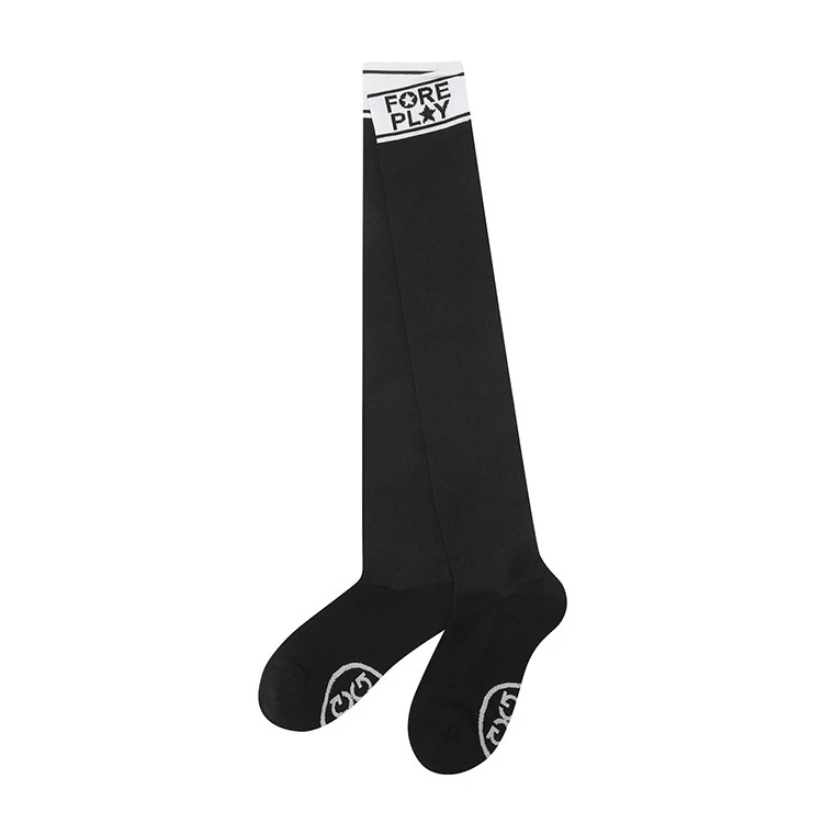 Women new golf socks cotton breathable knee high socks