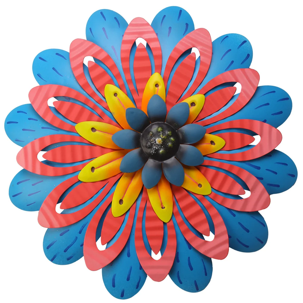 

Flower Wall Decor 3D Living Room Decor Iron Sunflower Pendant Home Decoration
