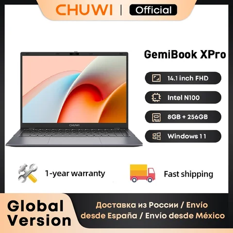Ноутбук CHUWI GemiBook XPro, Intel N100, 8 + 256 ГБ, SSD