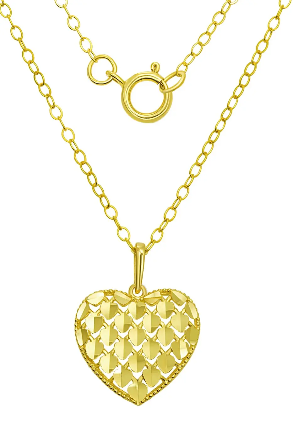 

10KT Yellow Gold Heart Pendant with 18" Chain