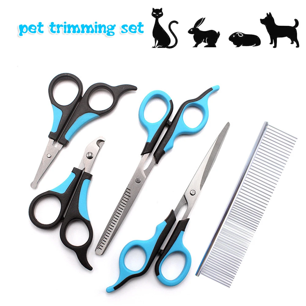 

5Pcs Pet Nail Clipper Set Cat Grooming Scissor Professional Pet Claw Cutters Pet Nail Trimmers Easy to Use Dog Nail Clippers PRE