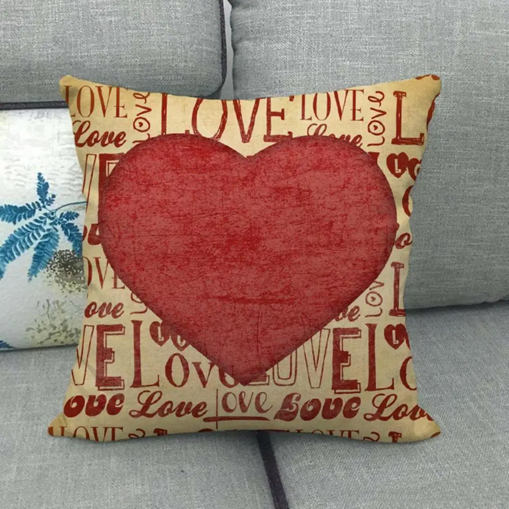 

Модная искусственная льняная Наволочка на День святого Валентина