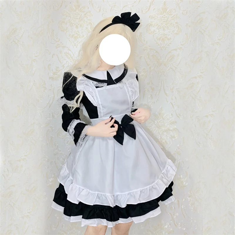 

HAYA 2022 New Lolita Halloween Alice Fantasy Wonderland Maid Costume Cosplay Costume Lolita Long Sleeve Soft Girl Dress