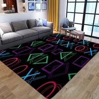 home area gamer rugs with game controller design non slip floor mats for kids throw carpet for decor living bed playrooms