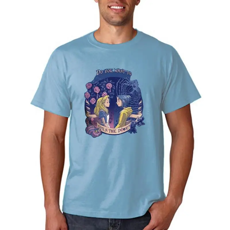 

Alice The Door" T-Shirt Cute Alice In The Wonderland Shirt Coraline Jones Graphic Tee Kawaii Harajuku Tees