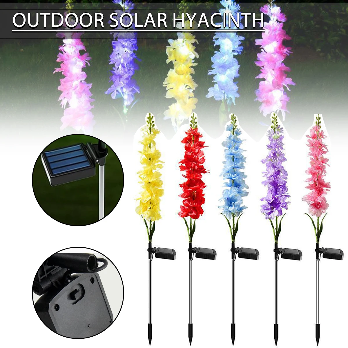 

1 шт., декоративная лампа на солнечной батарее