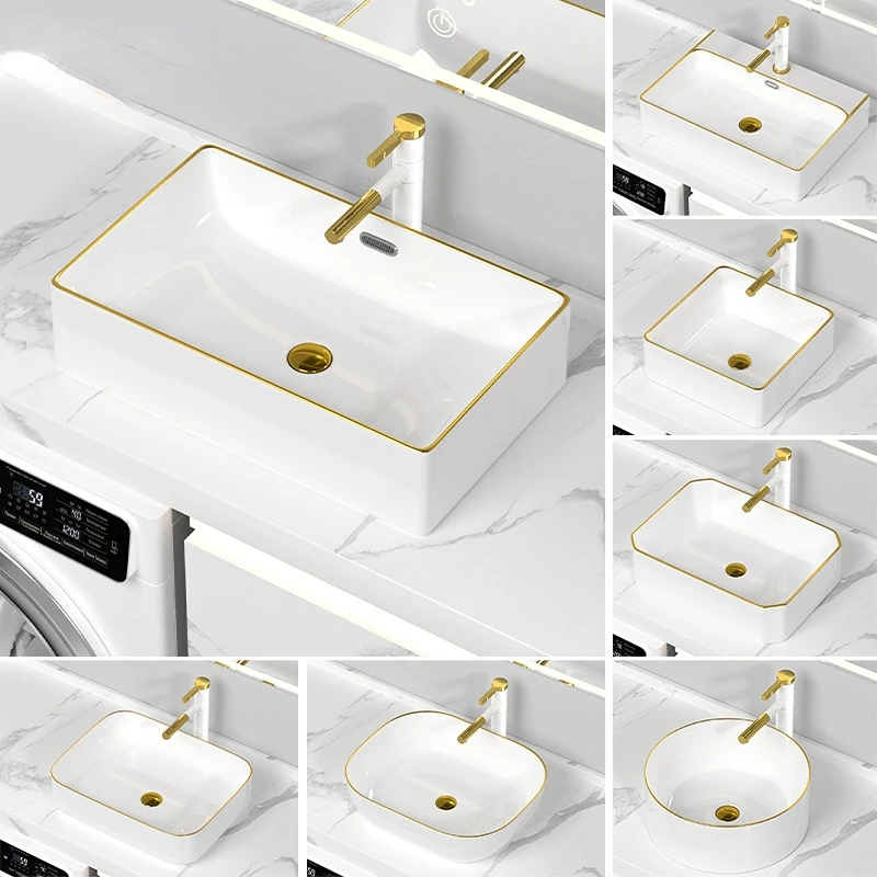 

Factory Direct Sales Ceramic Table Basin Wash Basin Home Balcony Light Luxury Phnom Penh Basin Hotel Toilet Washbasin