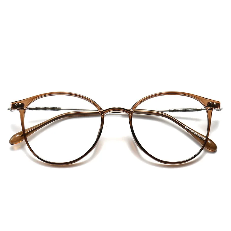 

Oval Frame Mocha Brown Round Frame Myopia Glasses With Diopter -1.0 1.5 2.0 2.5 3.0 3.5 4 6.0 Nearsighted Glasses Optical Frames