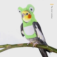 parrots funny frog shaped birds clothes hooded parrots clothes parrots plush flying suit costume cosplay outfit bird accessories