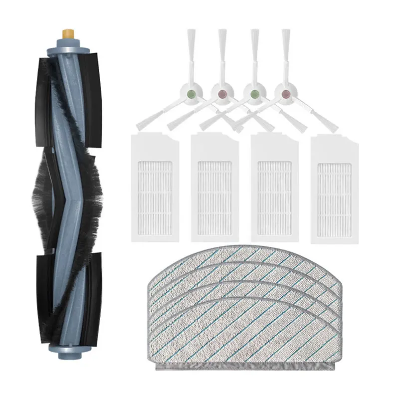 Совместима с робота ECOVACS T10 PLUS, основная боковая щетка, Hepa фильтр, Швабра, тряпка, пылесборник, чехол