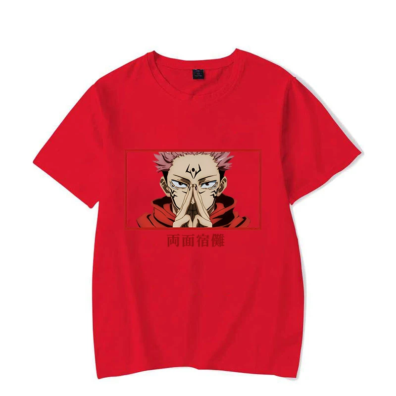 Футболка с принтом аниме Ryomen Sukuna летняя повседневная свободная футболка женские