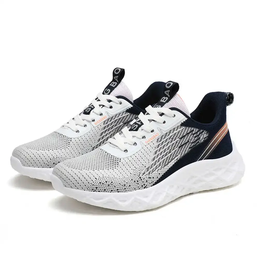 Кроссовки на толстом каблуке с сеткой весна-лето повседневные белые мужские