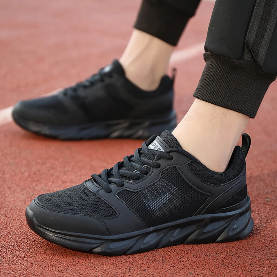 Loekeah Men Running Shoes Breathable Lightweight Sneakers Comfortable Athletic Training Footwear Lace-Up Outdoor Sports Shoes