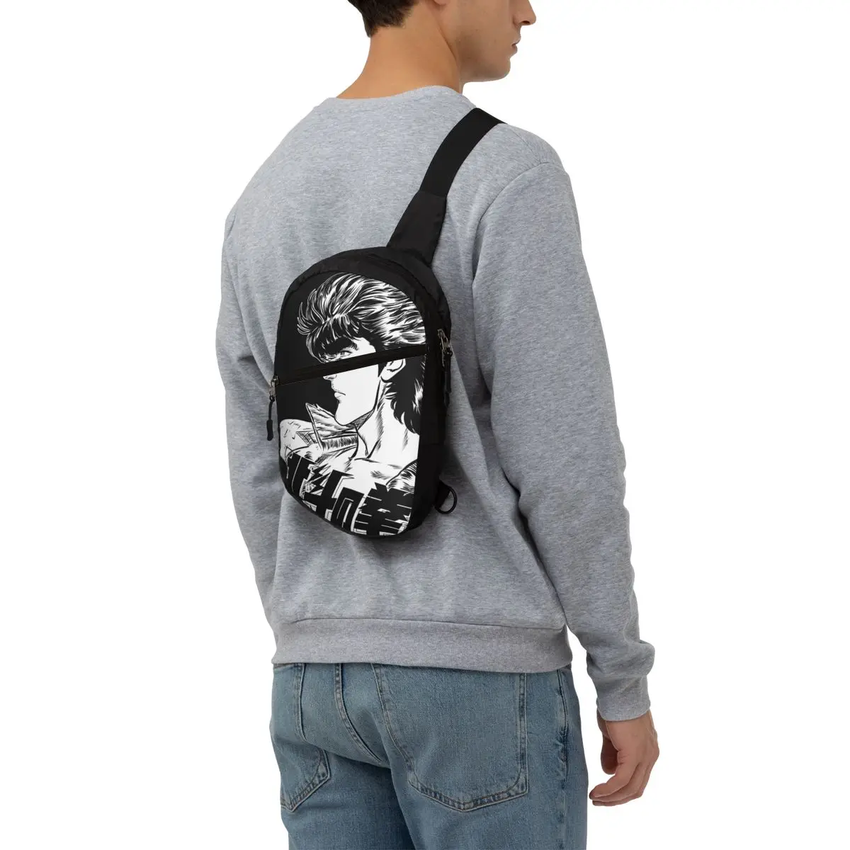 Нагрудная сумка Fist Of The North Star Kenshiro мужской рюкзак через плечо на слинге нагрудная