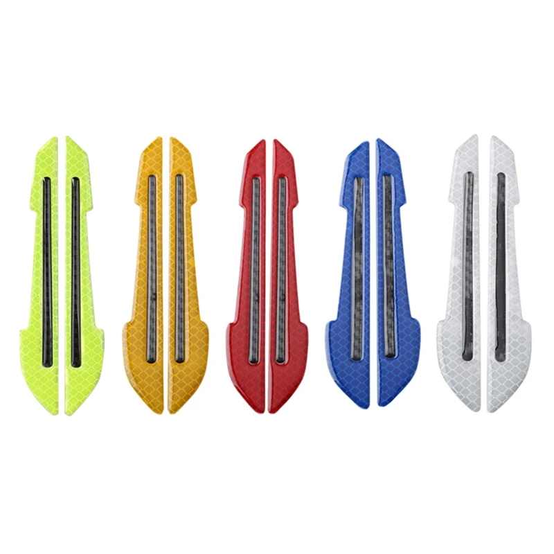 

2 Pieces Reflector Car Side Door Edge Trim Molding Defender Trim Guard Protection Strip Protector Sticker Car Accessories