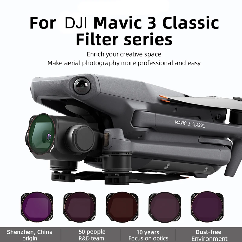 Фильтры для объектива камеры DJI Mavic 3 Classic Drone MCUV/CPL/ND/PL, оптическое стекло, защитный комплект для замены, аксессуары для дрона Фильтры для объектива камеры DJI Mavic 3 Classic Drone MCUV/CPL/ND/PL, оптическое стекло, защитный комплект для замены, аксессуары для дрона
