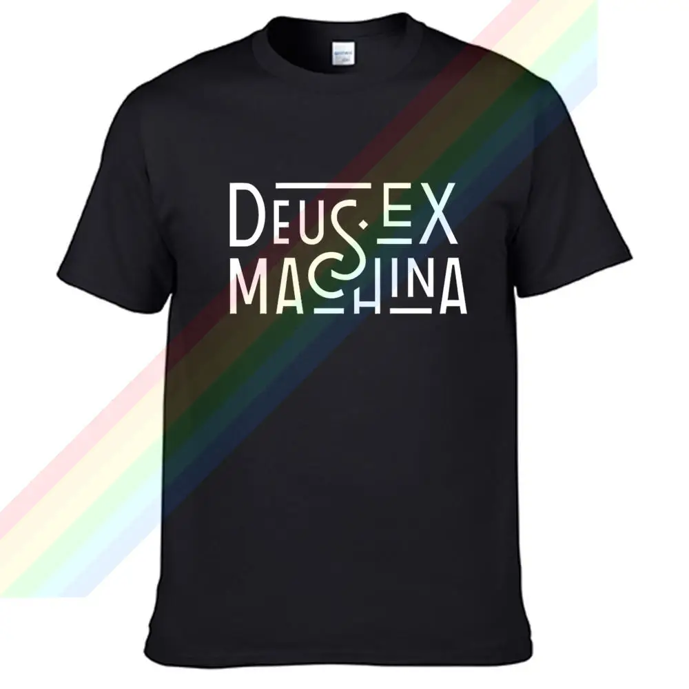 Футболка Deus-Ex-Machina с белым текстом и логотипом для мужчин женщин летняя футболка