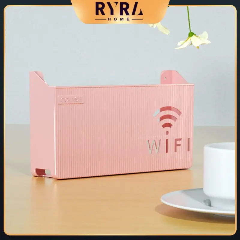 

Router Storage Box Organizer Box For Media Boxes Abs Router Box Mildewproof Office Media Decor Wireless Wifi Shelf Home Decor