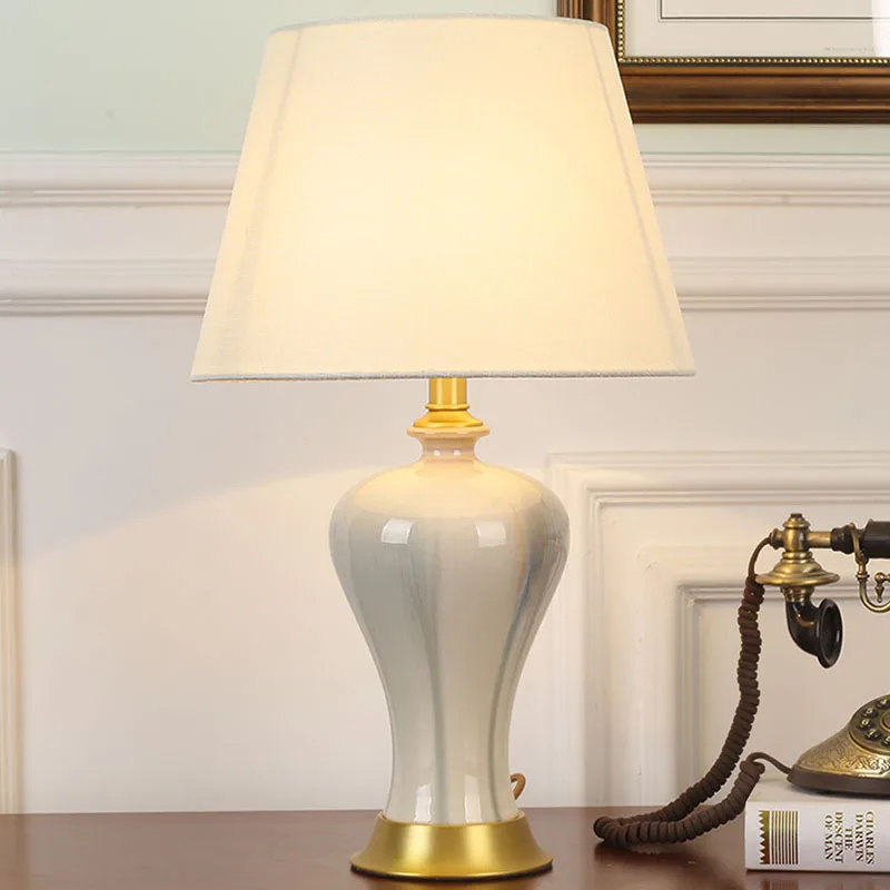 

Nordic Minimalist Creative Ceramic Table Lamp Living Room Study Decorative Lamp Personality Bedroom Bedside Lamp