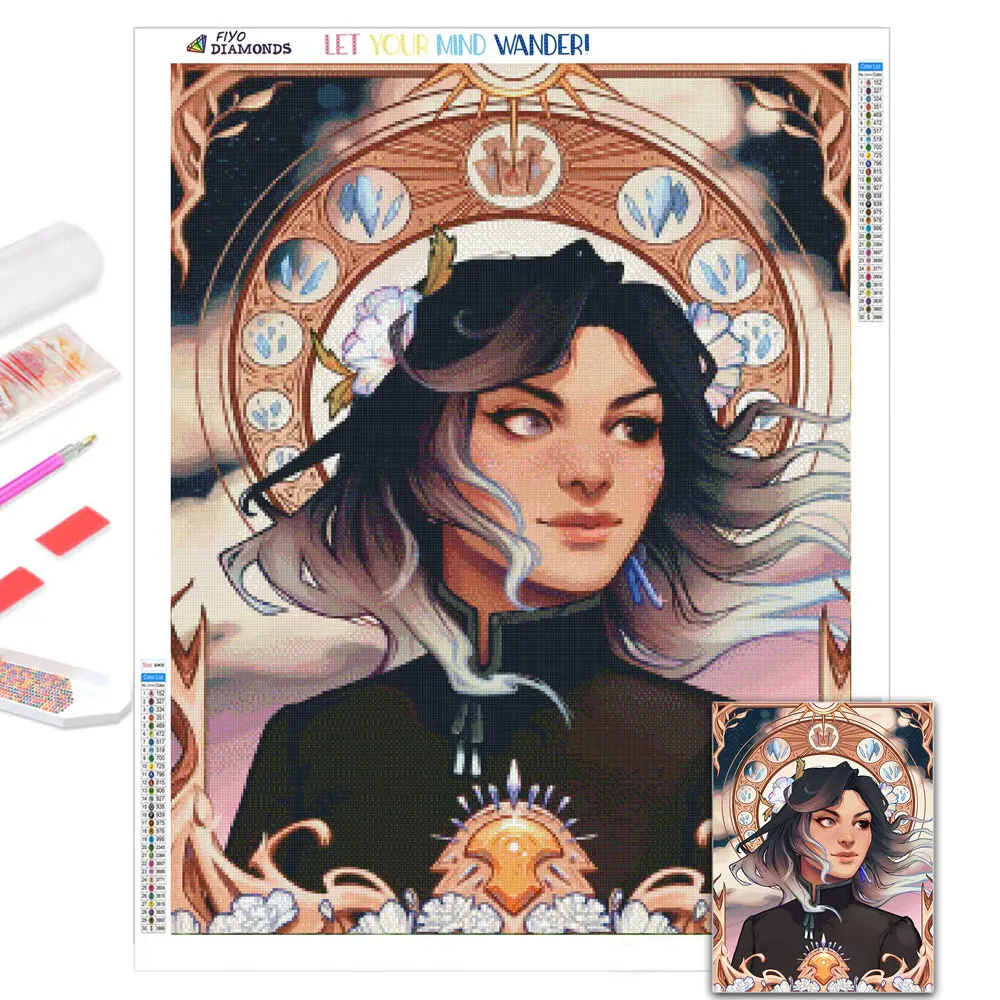 

Diamond Painting 5D DIY Magical Girl Full Diamond Mosaic Rhinestones Embroidery Cross Stitch Kits Picture Home Decor Handicraft
