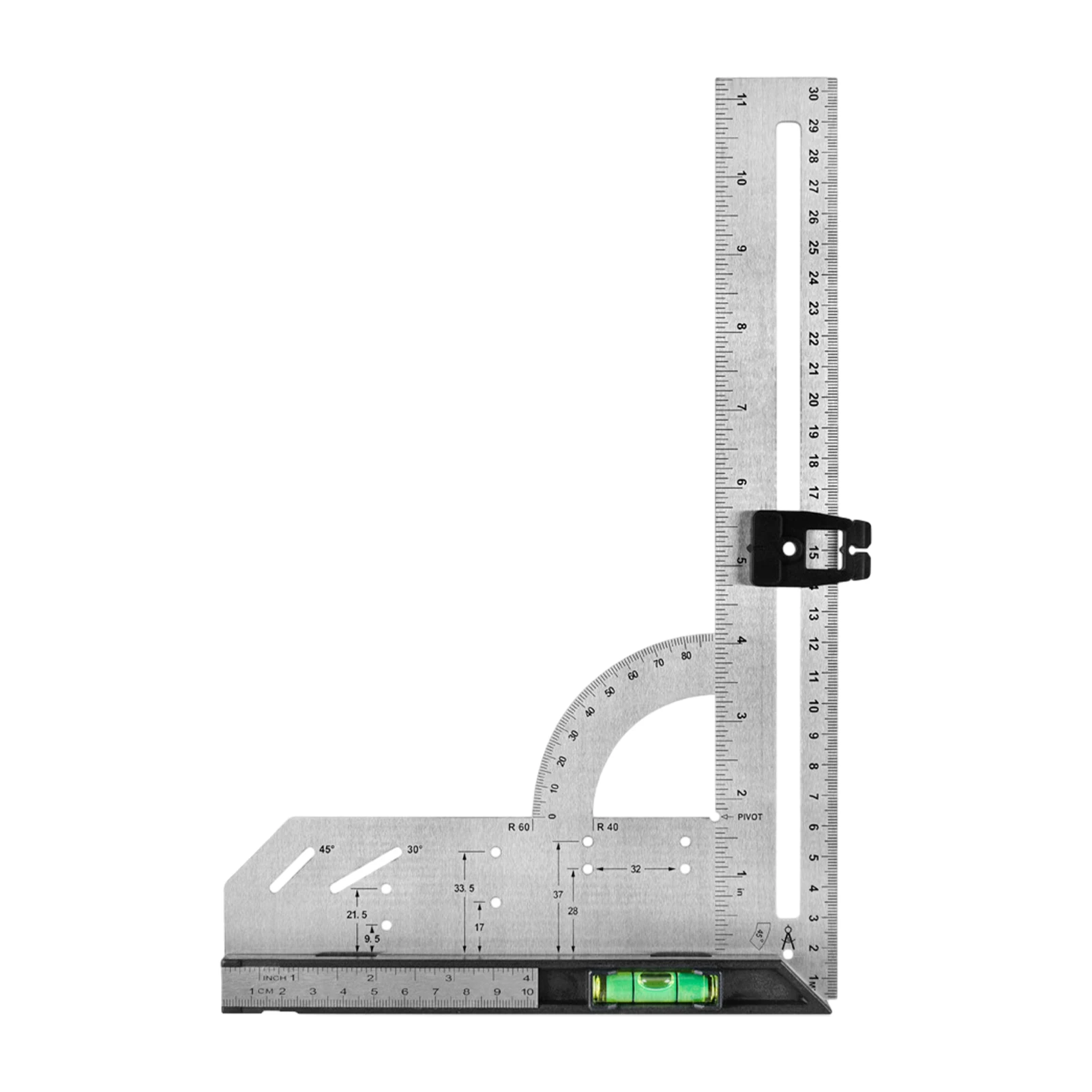 

Convenient Carpenter Accurate Measurements Double Sided Work Guided Cutting Universal Angle Practical Removable Stop Adjustable