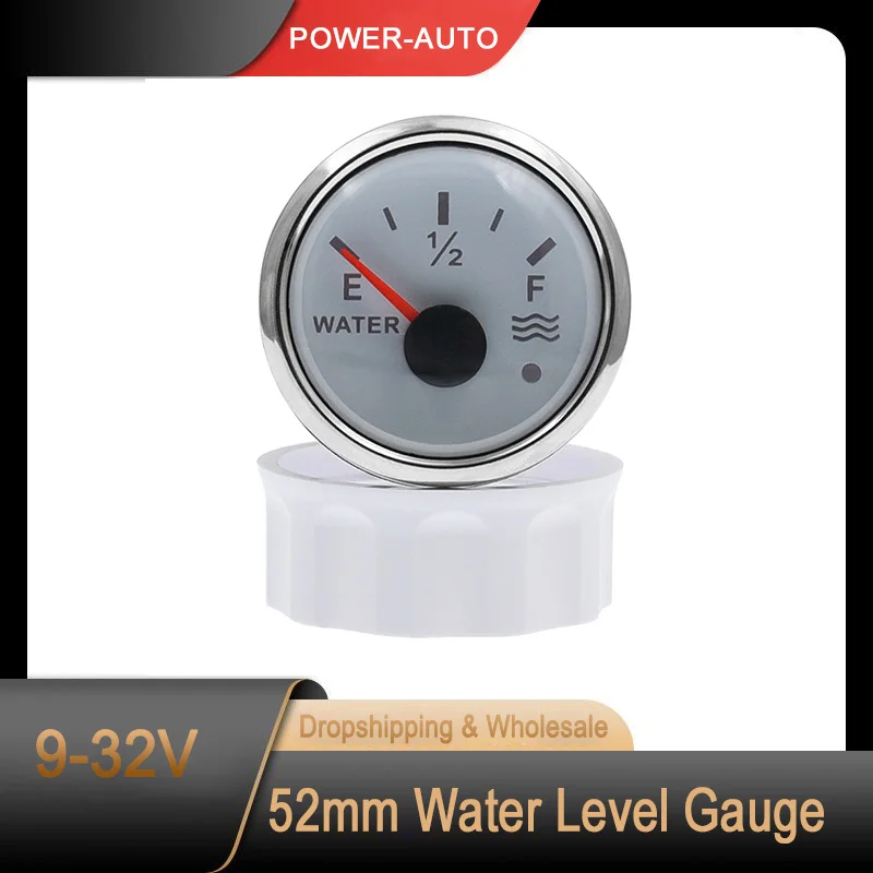 

52MM 0~190ohm 240-33ohm Digital Water Level Gauge Waterproof IP67 For Car Truck Auto Boat Marine 9-32V With Red backlight