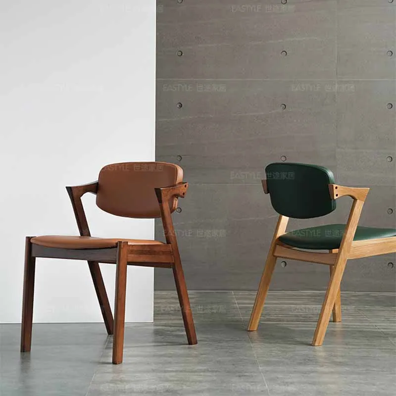 

Minimalist Nordic Dining Chairs Wood Armrest Luxtury Outdoor Living Room Lounge Chair Library Balcony Silla Comedor Furniture