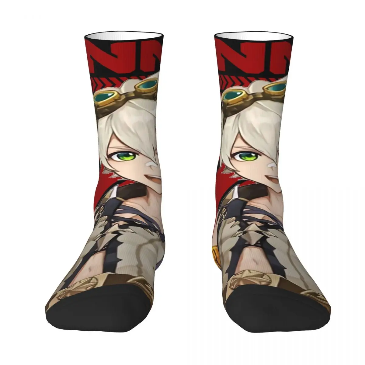 Чулки Genshin Impact BENNET TECHNO винтажные носки с графическим рисунком осенние