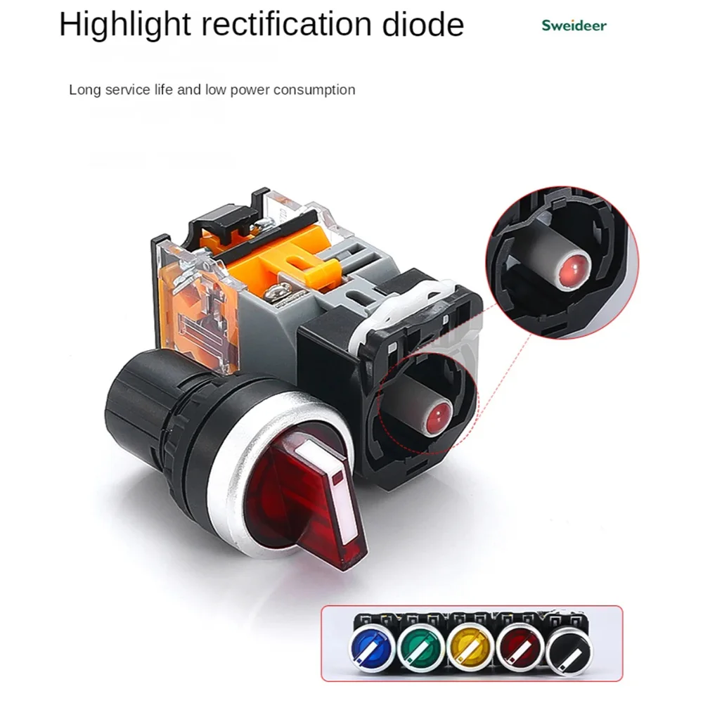 Светильник переключатель ВКЛ./ВЫКЛ. ручка переключателя 2 3 положения самосброс