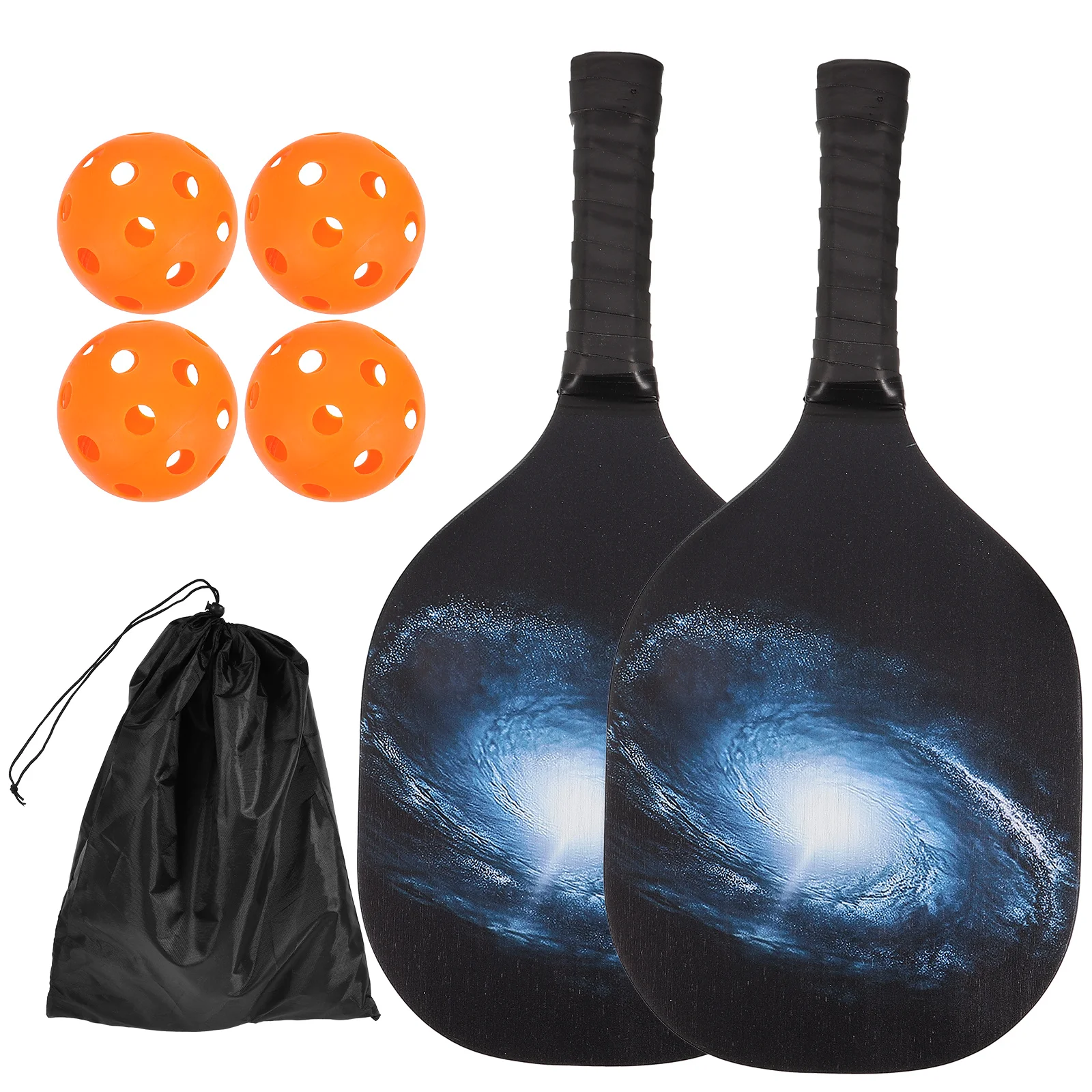 

Storage Bag Outdoor Playset Paddle Hole Ball Rackets Balls Wooden Creative Paddles Kit Convenient Playing Training Toys