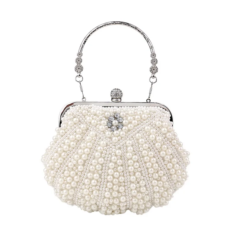 Вечерняя Сумка С Жемчужной Ракушкой Металлический Клатч Цепочкой Из Бисера