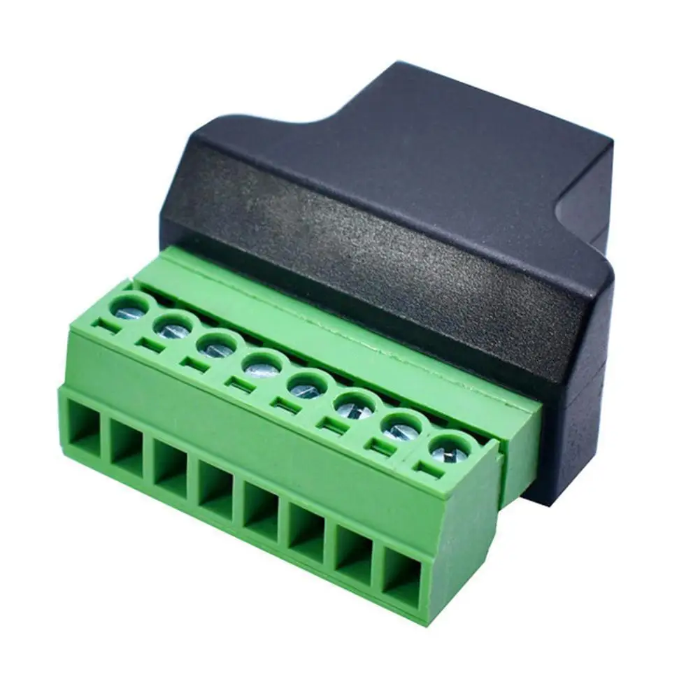 

1PC RJ45 Female to Screw Terminal 8 Pin Connector Ethernet Adapter Connection Computer Related Extender and Cable Connector V3O2