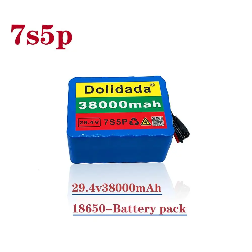 

7S5P 24v 38ah Lithium Battery Pack 250w 350w 38000MAH 29.4v Lithium Ion Battery for Backpack Wheelchair Electronic Bicycle