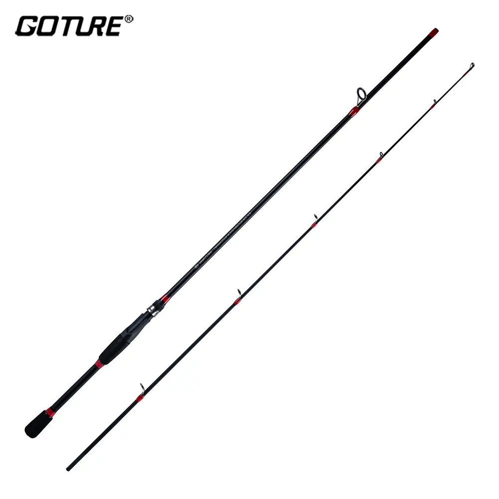 Enlarge Goture Fishing Rod 1.68m 1.83m 2.1m Spinning/Casting Lure Rod Carbon Fiber 2-sections Professional Fishing Pole Power M 5-17g