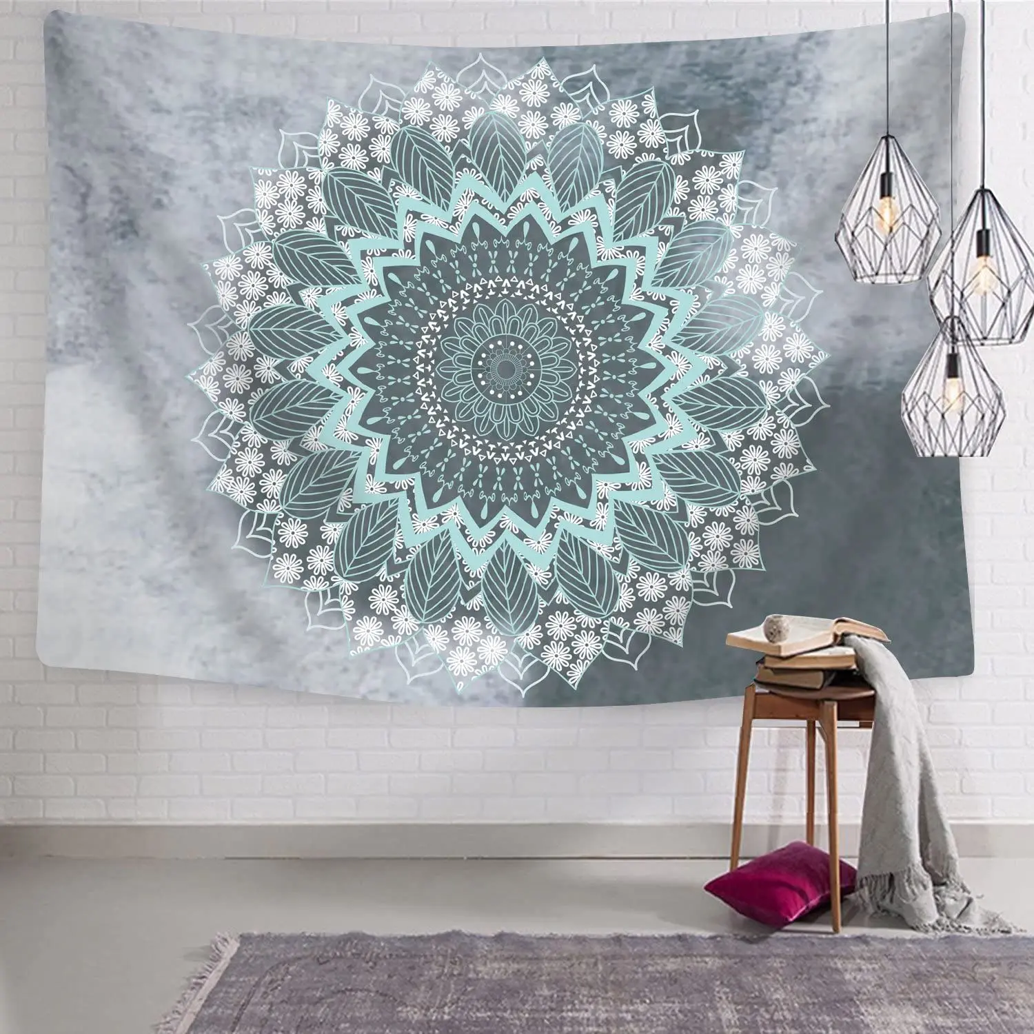 

Tapestry Mandala Hippie Bohemian Tapestries Wall Hanging Flower Psychedelic Tapestry Wall Hanging Indian Dorm Bedroom Decor