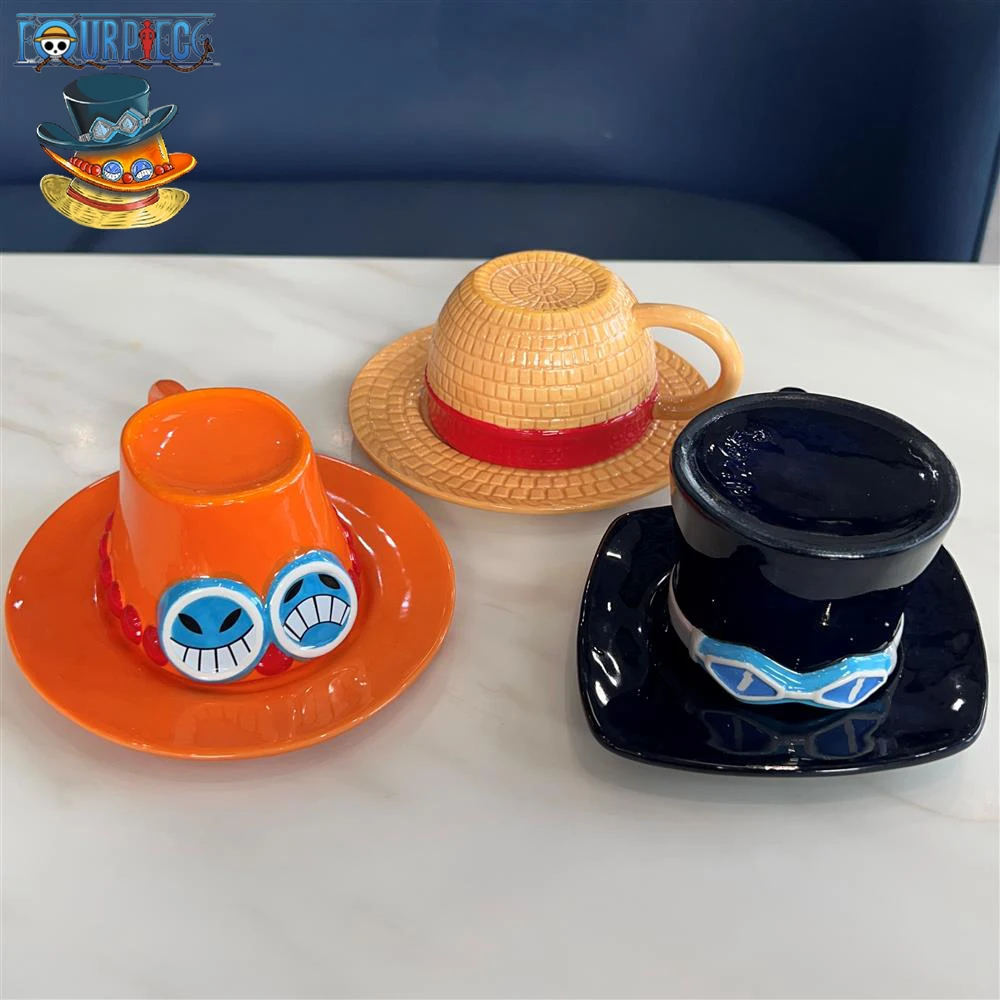 

Цельный аниме костяного фарфора кружка для косплея чашка для воды три брата шляпа в форме кофейной чашки Луффи Эйс Сабо керамическая чашка для женских подарков