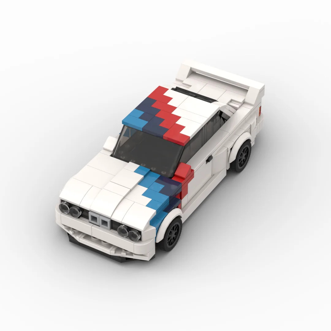 Фото MOC Технические 455 шт. M3 E30 Гоночный спортивный автомобиль Гоночный автомобиль Строительные блоки Кирпич Креативные гаражные игрушки №3
