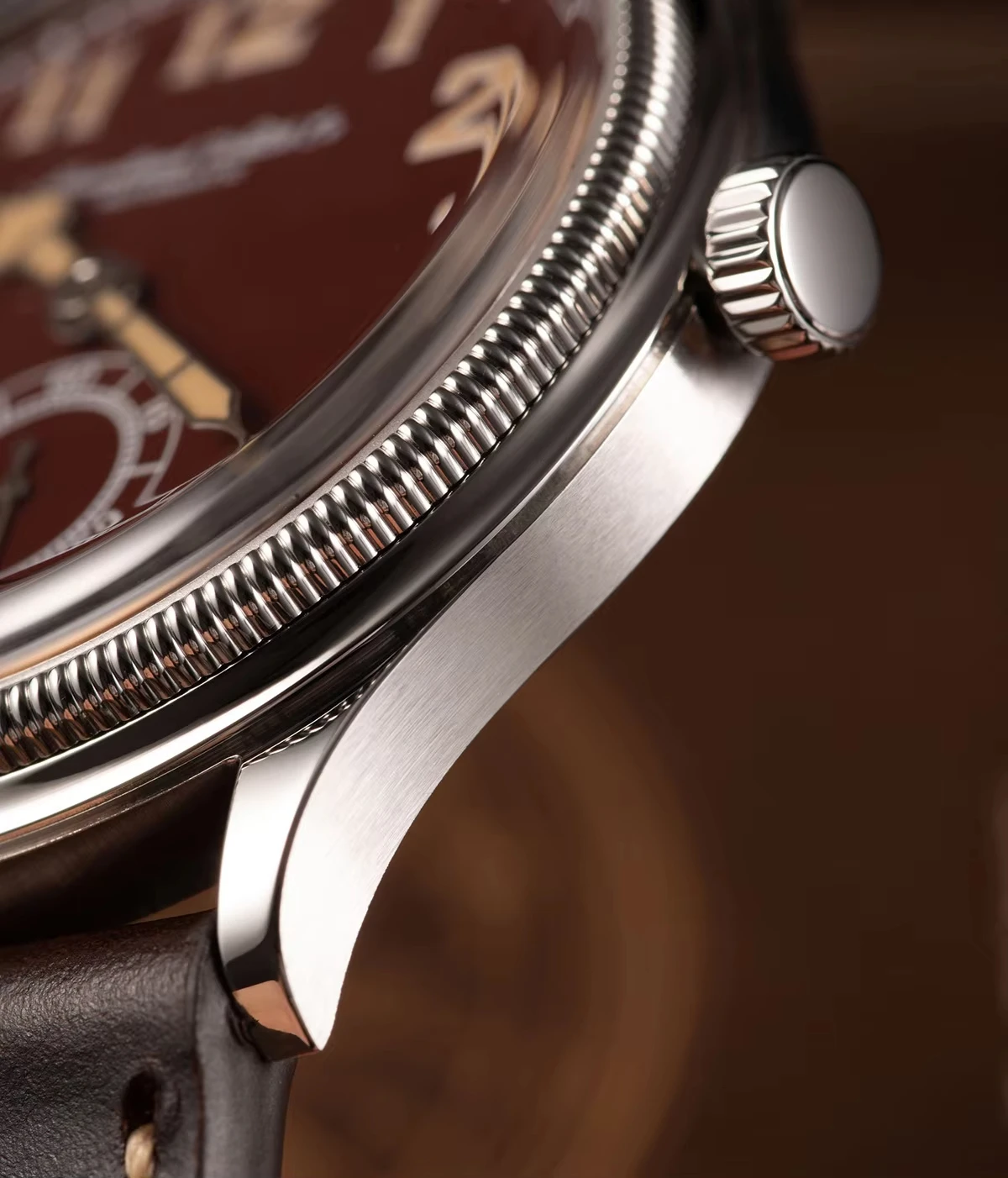 Hruodland F027 Классические автоматические мужские часы Sapphire Galss Seagull ST1701 механические