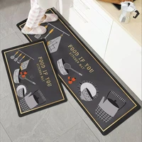 nordic style kitchen floor mat tableware pattern entrance doormat bathroom door floormat parlor anti slip antifouling long rugs