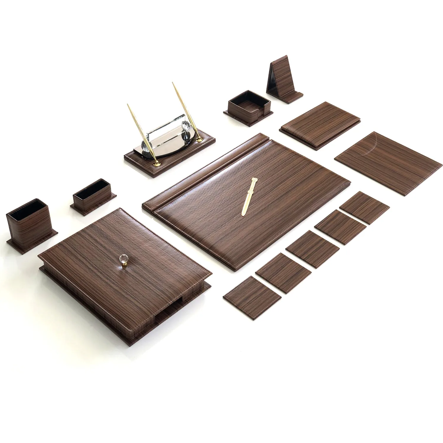 Trend Furniture Pattern Desk Set Crystal Accessories Handmade Elegant Modern Elegant Lux Functional Durable Sümen Valley